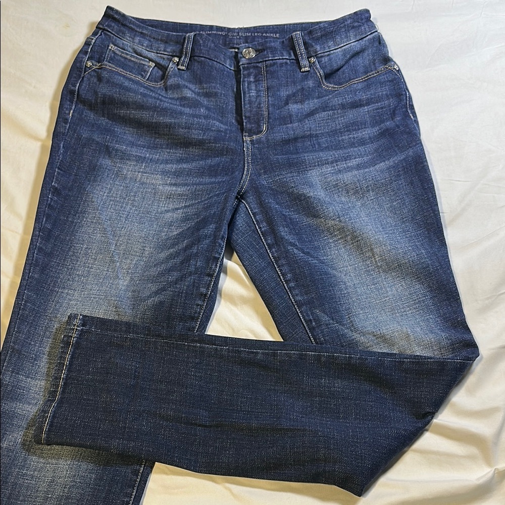 Chico's Blue Straight Leg Jeans Classic Style